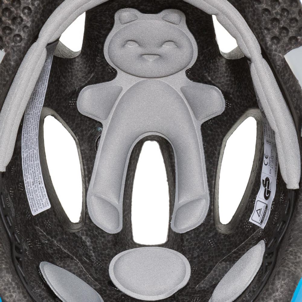 Uvex Oyo Innenpolster Bär Design - Ersatzpolster Kinder Fahrradhelm, atmungsaktiv, hautfreundlich, passgenau für Uvex Oyo Modelle, komfortoptimiert