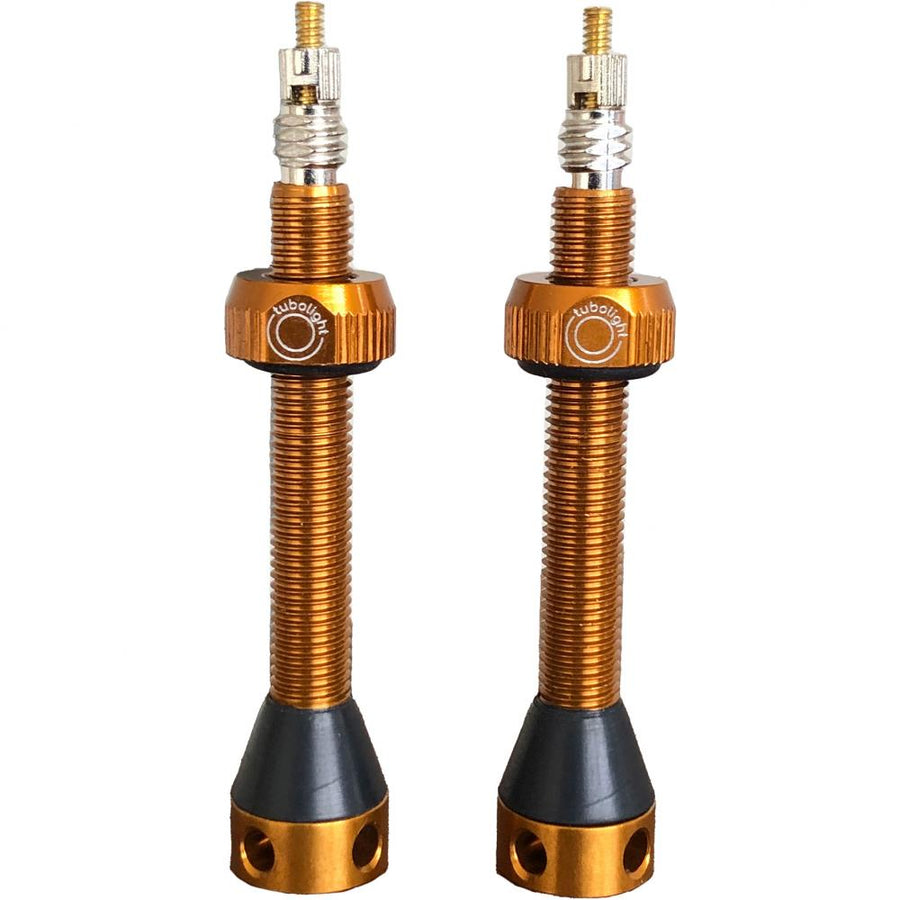 Tubolight Tubeless-Ventile Aluminium kupfer 50 mm Kupfer - zuverlässiger Luftdurchfluss für Tubeless-Systeme