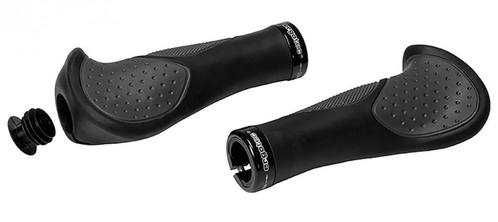 Ergotec Frisco 2 MTB-ATB-Griffe aus Silikon (schwarz/grau), ergonomisch, 140mm, Paar.