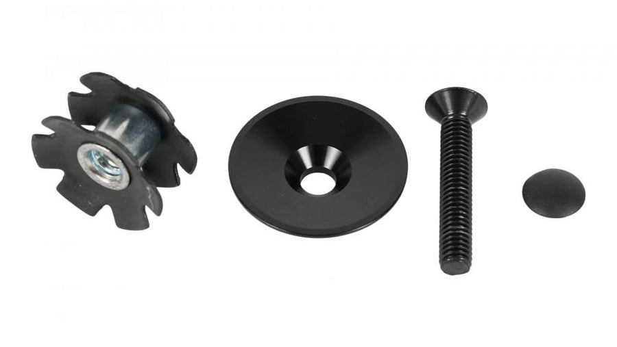 STEER Abdeckkappe HDS SUB - TOP CAP FOR 1-1/8" STEER ALLOY BLACK W/ STEEL BOLT & STAR NUT