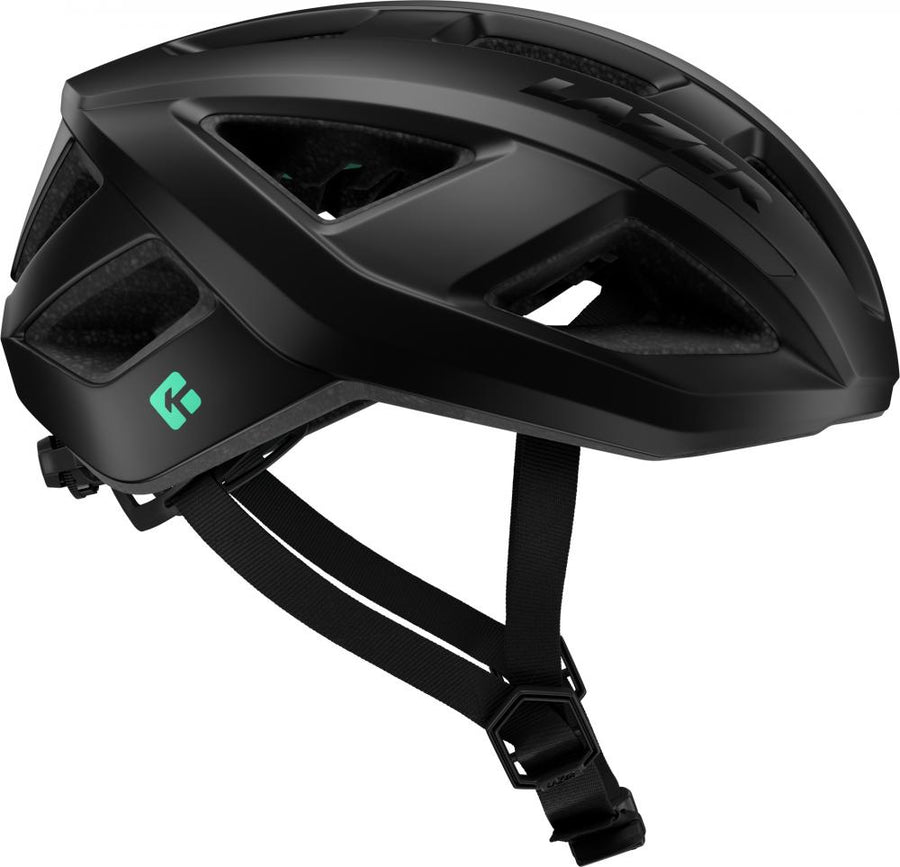 LAZER Rennradhelm Tonic KinetiCore S Matt Schwarz – leichter und sicherer Fahrradhelm mit grünem Logo.