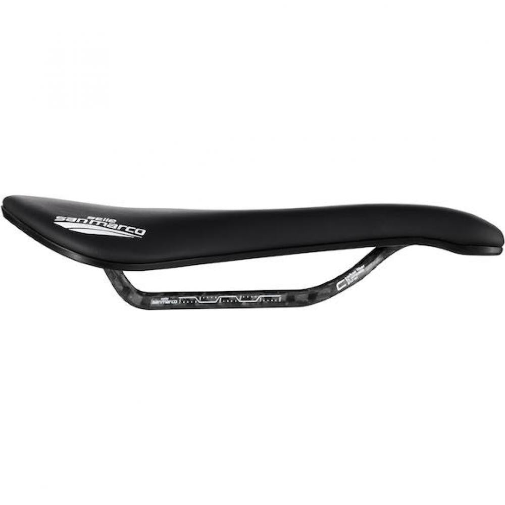 Selle San Marco Sattel Aspide Short Carbon FX 155 x 255 mm Schwarz - leichter Rennrad-Performance-Sattel