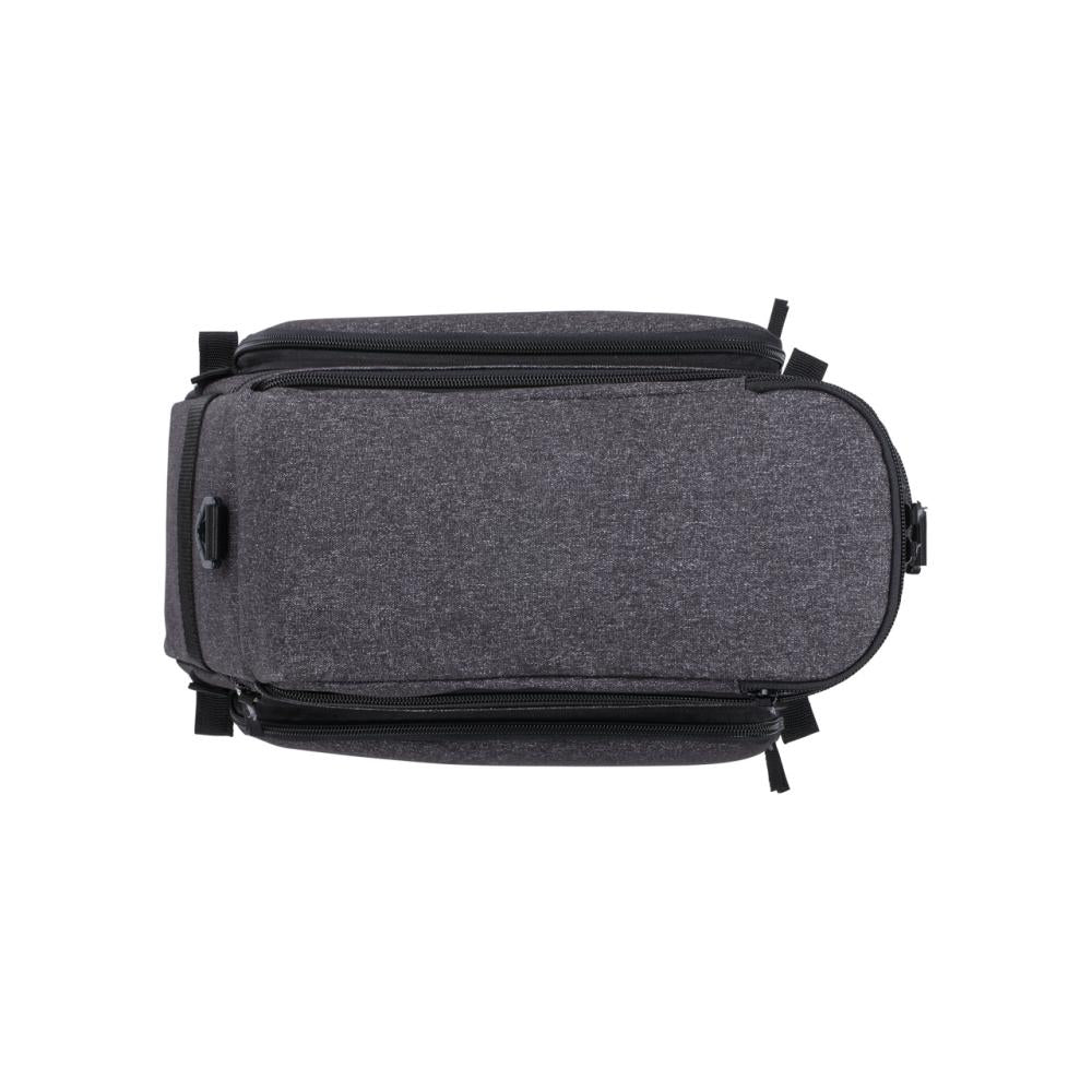 BBB Cycling Gepäckträgertasche CarrierPack Grau Mischung 6,5+5 L - flexible Stauraumerweiterung