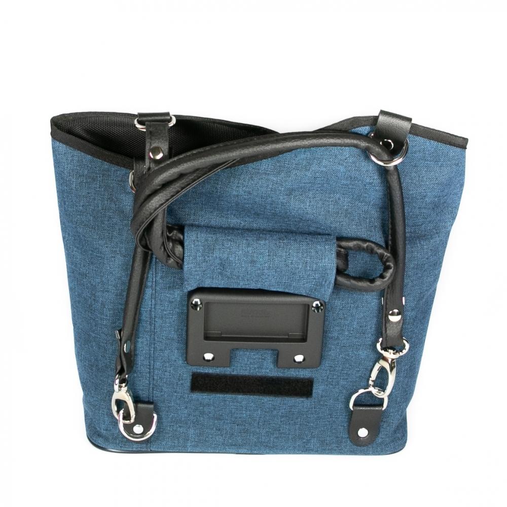 Haberland Lenkertasche Melanie blau - flexible Lenkertasche & Rucksack für Alltag und Tour