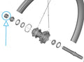 SHIMANO Mutter für WH-R9270-C50-TU HR - Laufrad: 28", Disc, Road, HR-Zubehör