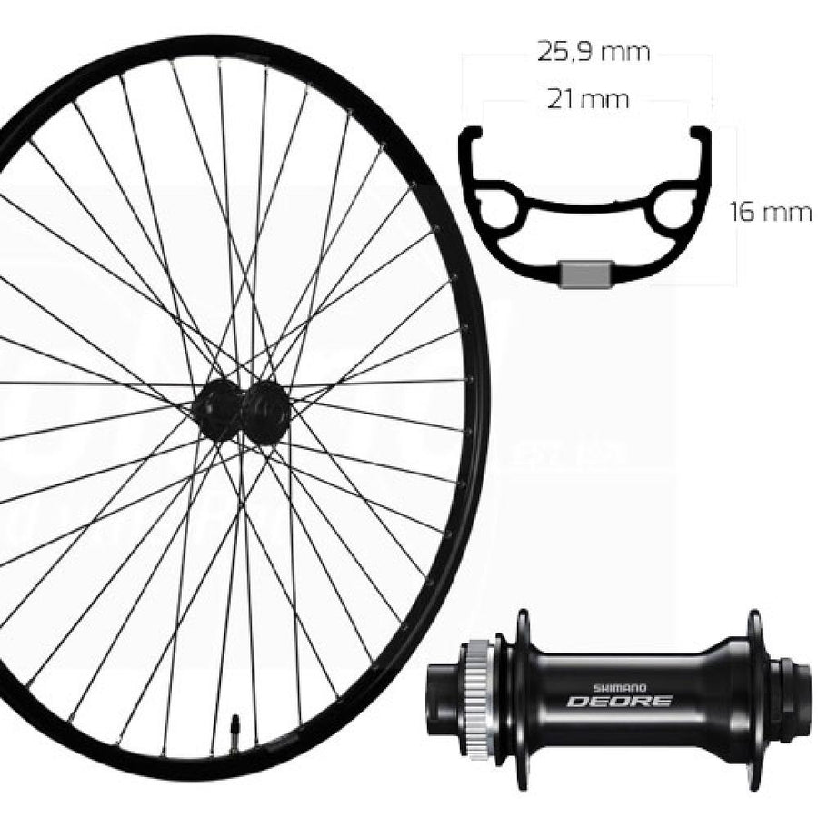 Roland Vorderrad 27,5\" Disc Centerlock schwarz SE RIVAL 21 Aluminium HB-M6010 Steckachse 100mm