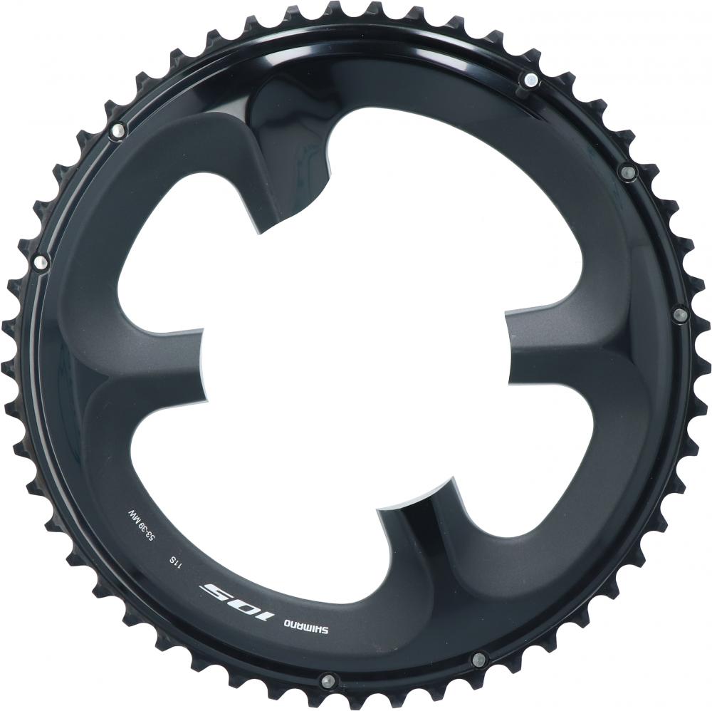 SHIMANO Kettenblatt 105 FC-R7000 53 Zähne Schwarz - Präzise Schaltperformance für Rennräder