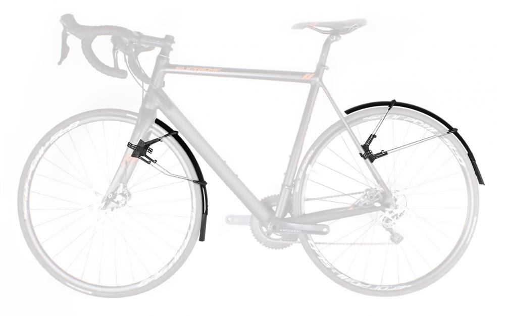 SKS Raceblade Pro XL Schutzblech-Set 28" schwarz - Für Reifen 25-32mm - Quick-Release - Aero & Disc kompatibel - Extra langer Spoiler