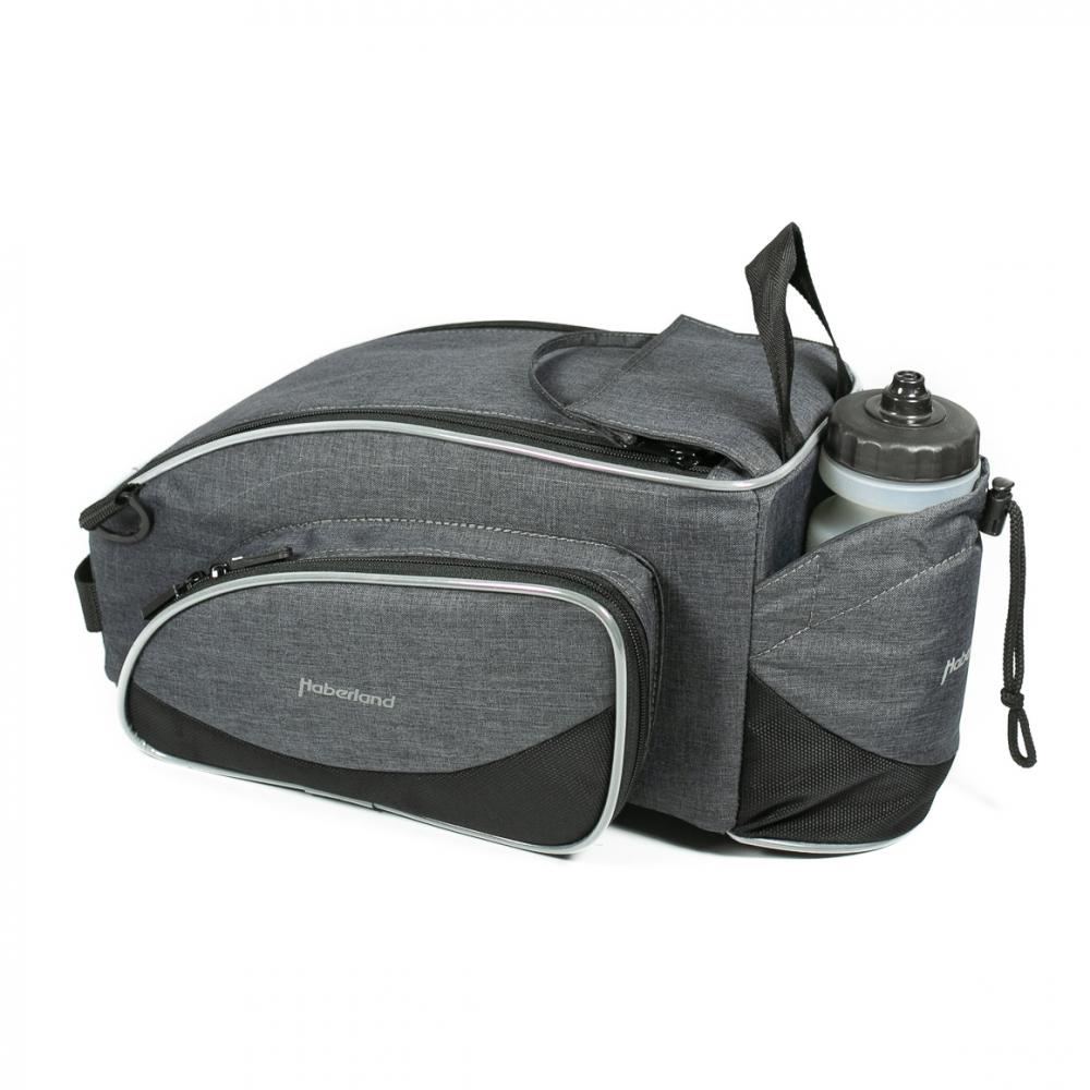 Haberland Gepäckträgeraufsatztasche Flexibag XL beige - erweiterbare Racktime 2.0 Fahrradtasche