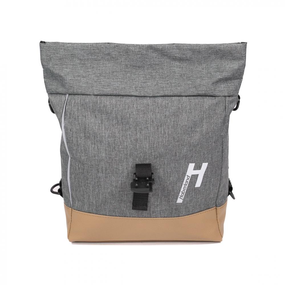 Haberland Lenker-Bike-Rucksack Keep Rollin' grau - flexible Rucksack-Lenkertasche mit KLICKfix