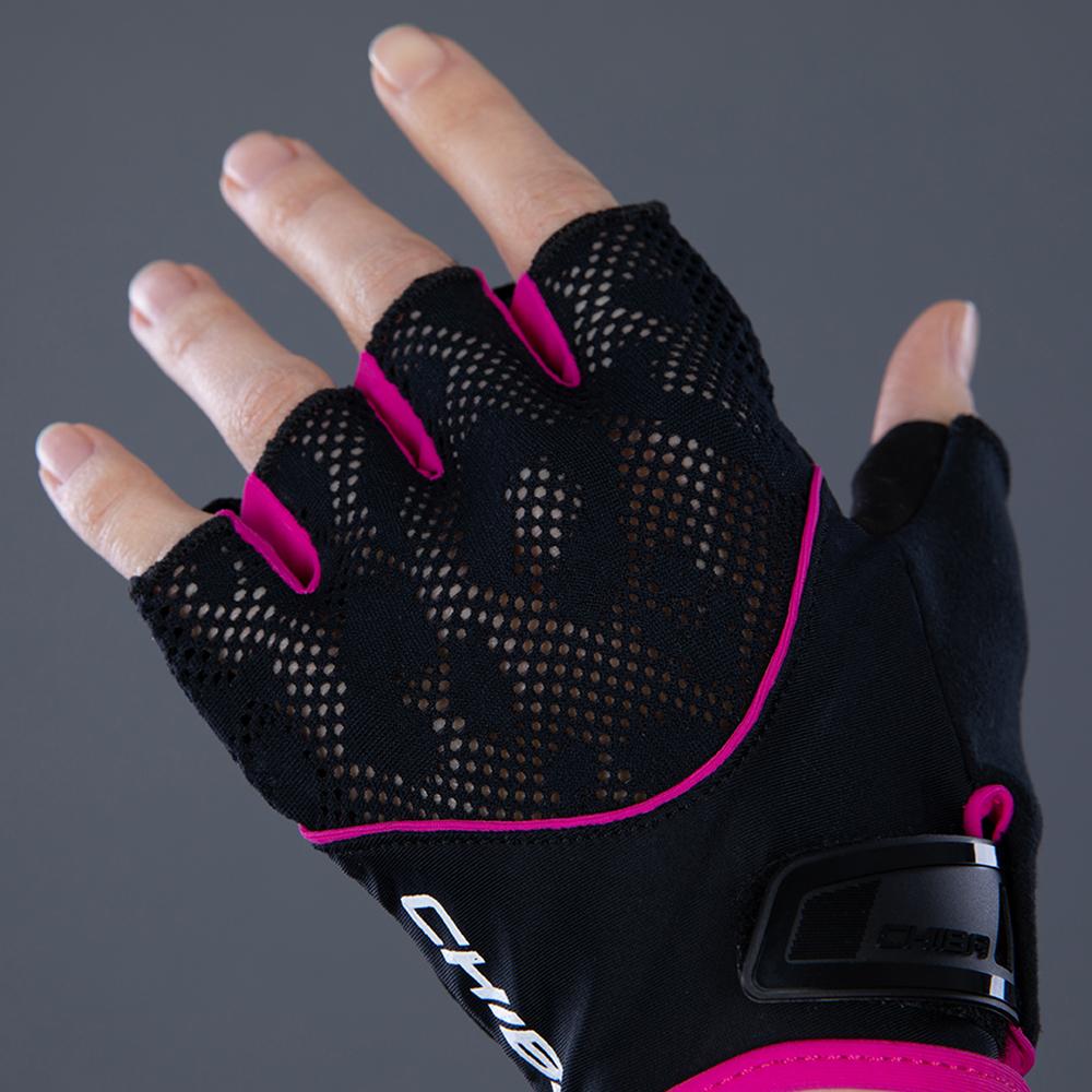 CHIBA Lady Gel - Damen Radhandschuhe schwarz/pink, Gelpolsterung, Größe M