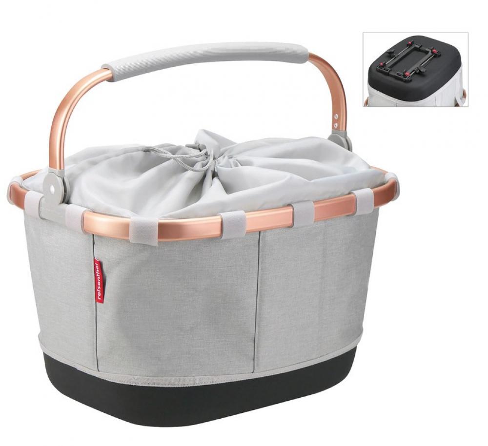 KLICKfix Carrybag GT Fahrradkorb UniKlip Twist Sky Rose  42x28x33 cm, 24L, abnehmbar