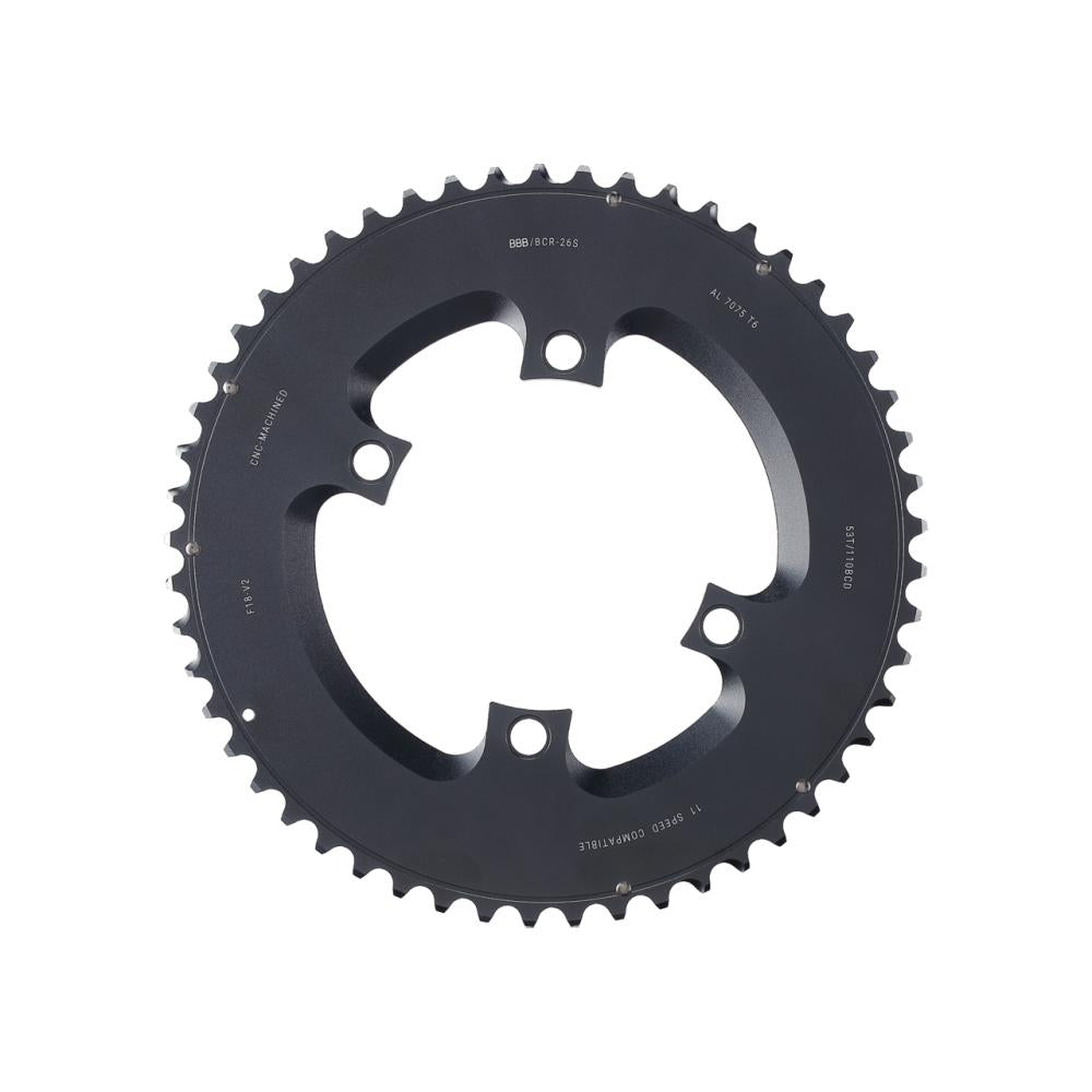 BBB Cycling BBB Kettenblatt ElevenGear 53T/110mm anthrazit 53T/110 mm anthrazit - effiziente Übersetzung in moderner Ausführung