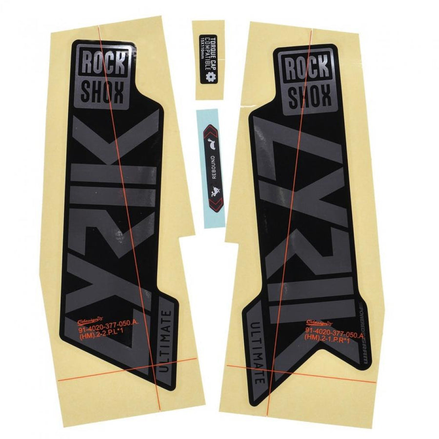 RockShox Gabel Decal-Kit Lyrik Ultimate 27|29 Zoll 11.4018.105.048 gloss Polar-Folie für schwarz
