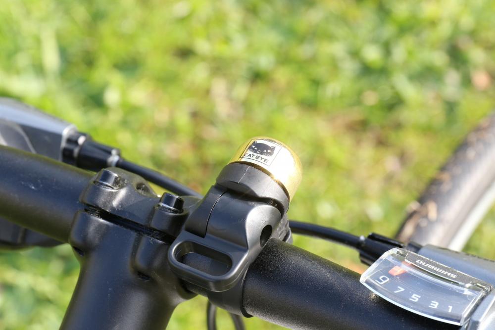 CATEYE Klingel OH-1500 Nido Gold Gold - kompakte Fahrradklingel mit warmem Klang