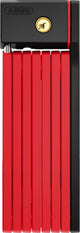 ABUS Faltschloss uGrip BORDO 5700K/100 SH rot - 100 cm, Sicherheitslevel 7, 5 mm Stahl, inkl. Halter