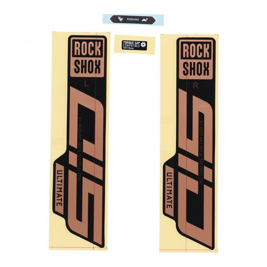 RockShox Gabel Decal-Kit SID Ultimate 27|29 Zoll 11.4018.105.040 matteCopper-Folie für blau