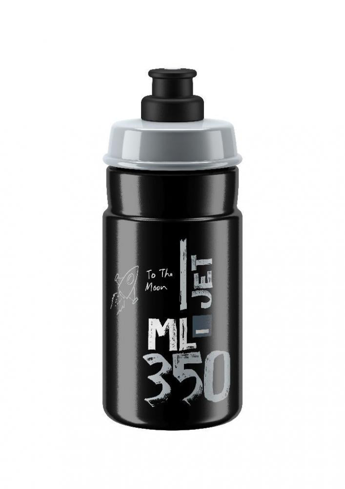 Elite Jet Trinkflasche 350 ml - Schwarz/Grau 66 mm