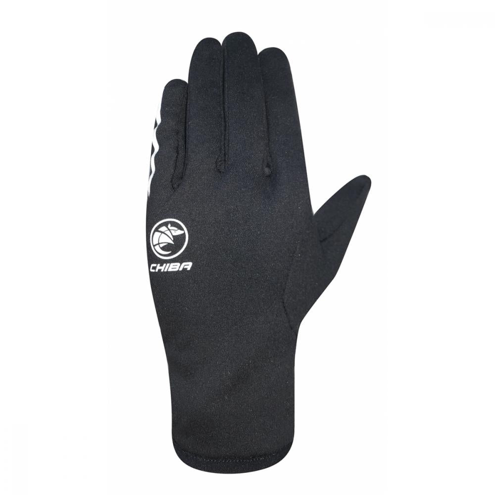 CHIBA New York Marathon - Thermostretch Radhandschuhe schwarz M, Touchfinger, reflektierend