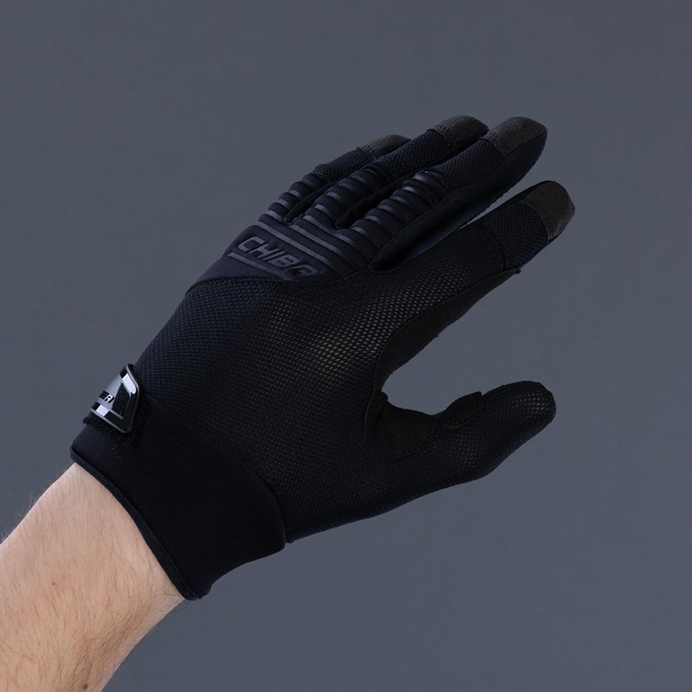 CHIBA Blade - Radhandschuhe schwarz/schwarz, XL, atmungsaktiv mit Gelpolster & Touchfinger