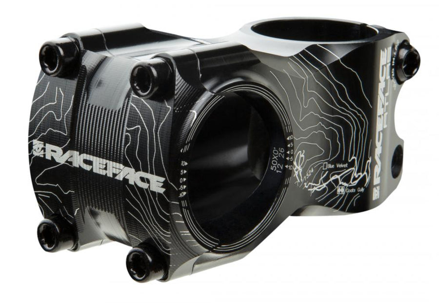 Race Face Atlas Vorbau, 31.8mm, 50mm, 0°, schwarz - präzise Kontrolle am Trail
