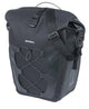 Basil Navigator Waterproof L MIK Studs - Einzelfahrradtasche 22 l, schwarz (Tarpaulin + 600D Polyester, wasserdicht IPX3, Rollverschluss, reflektierendes Gummiband)