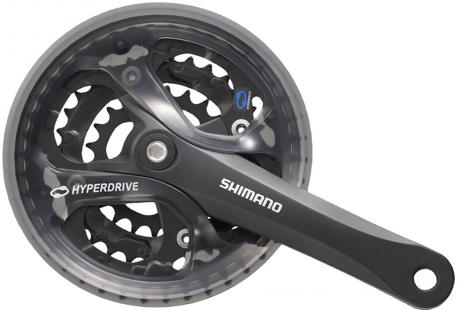 SHIMANO Kurbelgarnitur ACERA FC-M361 Hyperdrive 7/8-fach 175mm 42-32-22Z schwarz Kettenschutz.