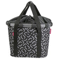 KLICKfix Fahrradkorb Bikebasket Reisenthel signature black 28x26x35 cm - Abnehmbare Fahrradtasche mit Rattan-Optik
