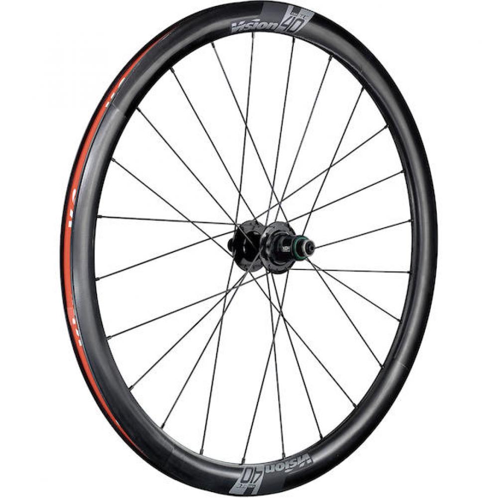 Vision Laufradsatz TC 40 Disc TLR 622x19x40 mm Schwarz - leichter Carbon-Disc-Laufradsatz