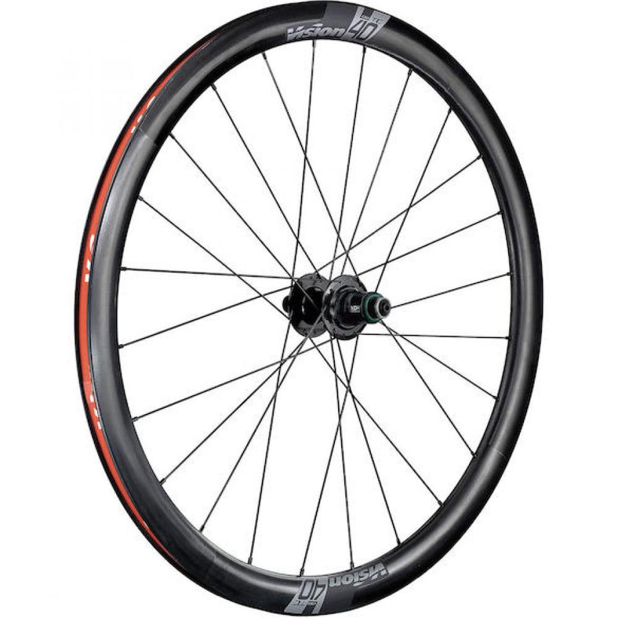 Vision Laufradsatz TC 40 Disc TLR 622x19x40 mm Schwarz - leichter Carbon-Disc-Laufradsatz