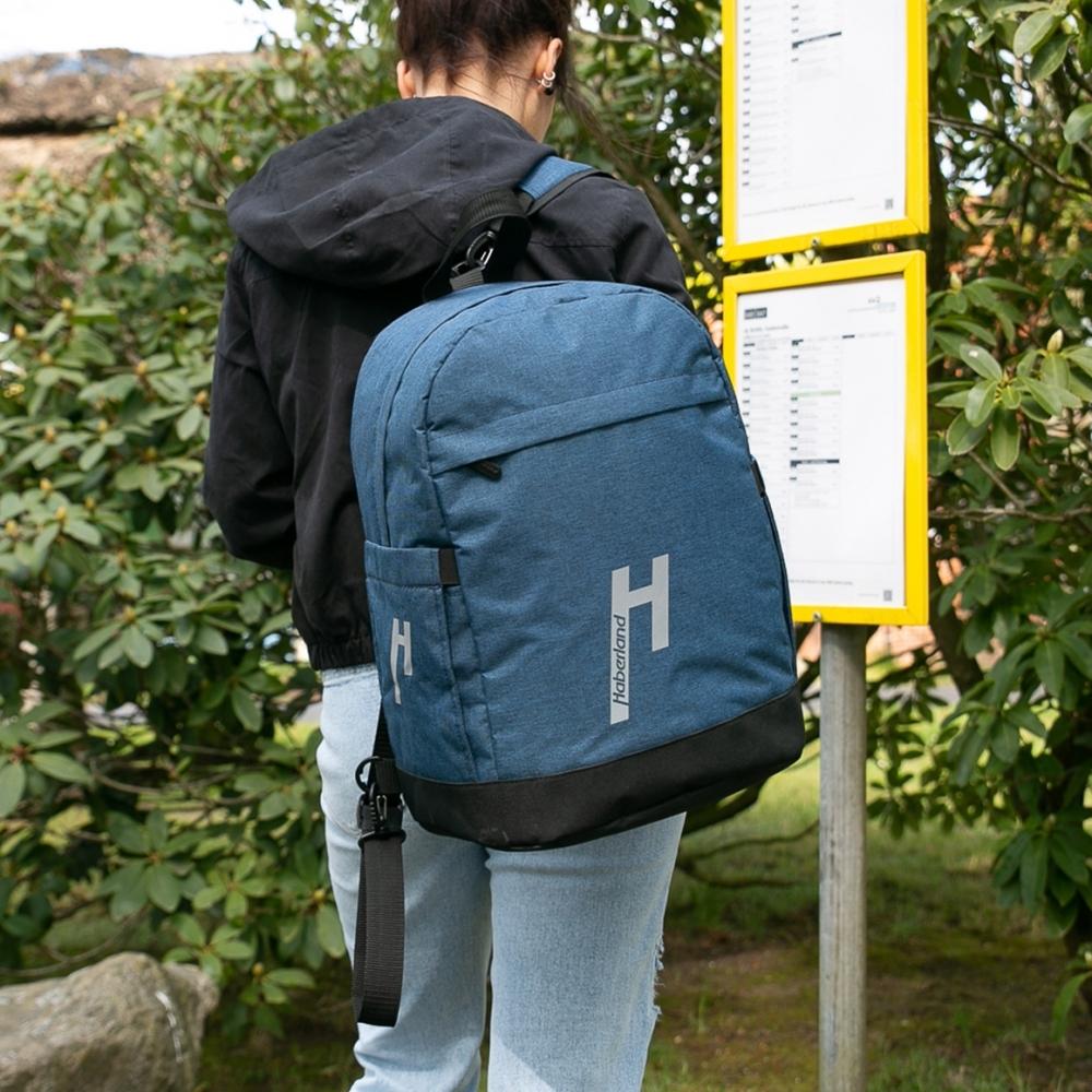 Haberland Bike-Rucksack Lucky Active + schwarz - wasserdichter Bike-Alltagsbegleiter mit 20 L Volumen