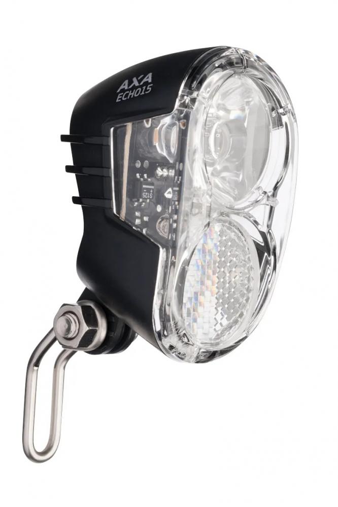 AXA Echo 15 E-Bike Frontlicht - 15 Lux LED Fahrradlampe mit StVZO Zulassung - Scheinwerfer