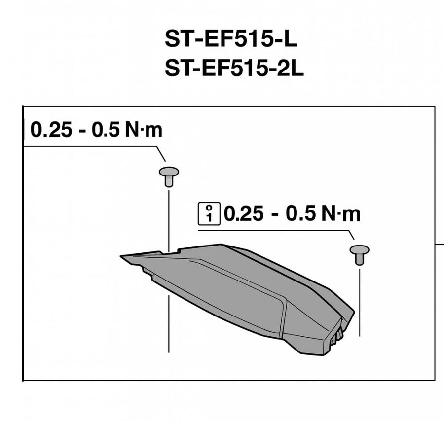 SHIMANO obere Abdeckung f.ST-EF515, rechts, f.8-fach, m.Befestigungschr. M3x7mm general - 515, 8-fach, 3x7mm, 7mm