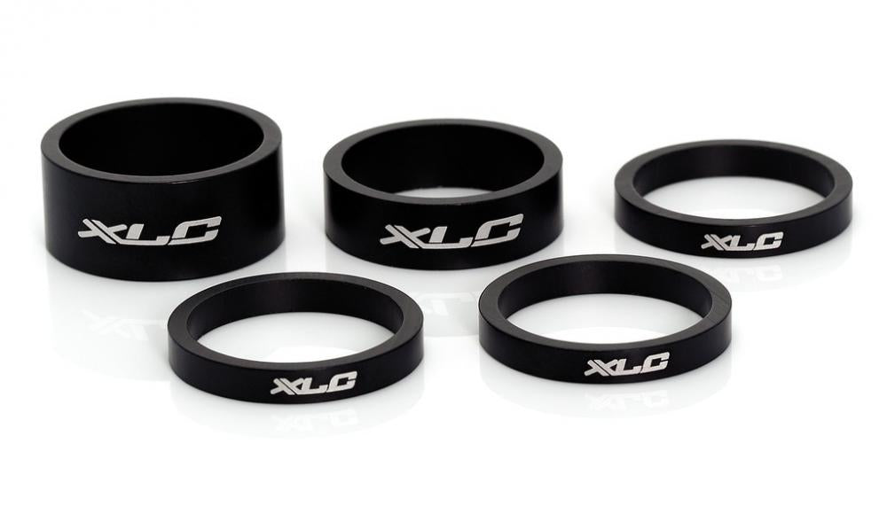 A-head Spacer-set As-a02, 1 Zoll, 3x5mm, 1x10mm, 1x15mm, Aluminium, Schwarz Matt, Für Individuelle Lenkerhöhenanpassung