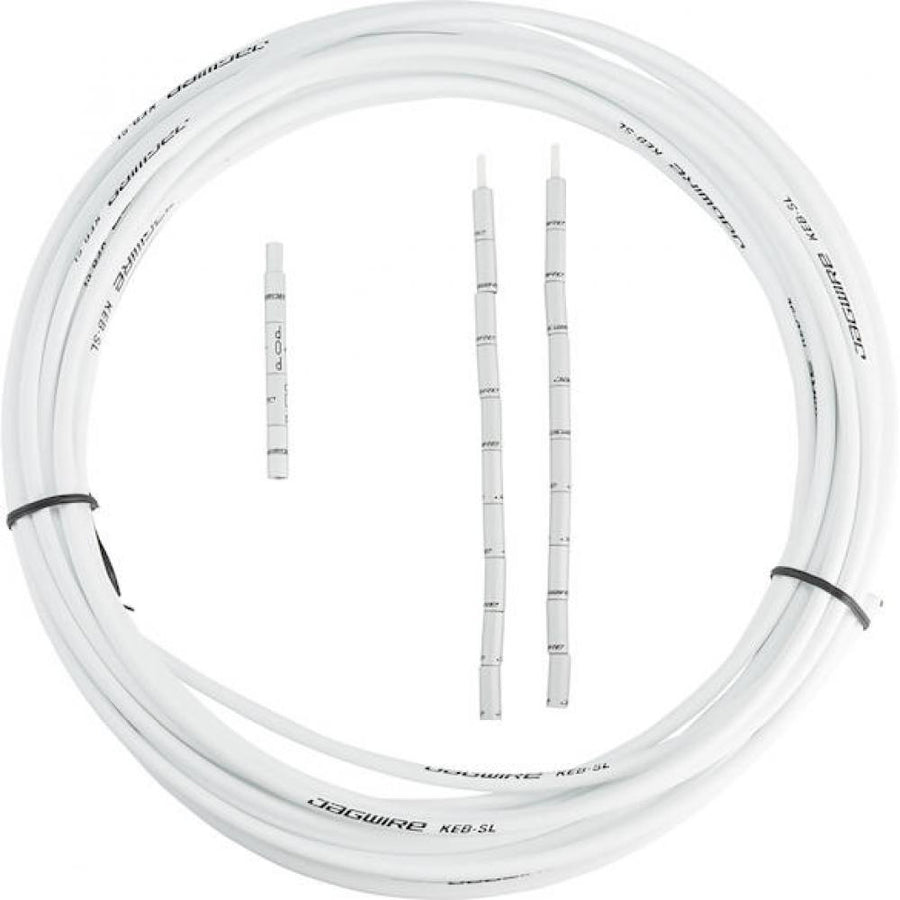 Jagwire KEB-SL Bremszugaußenhülle 5 mm x 10 m Weiß - Kevlar-Verstärkt mit Slick-Lube