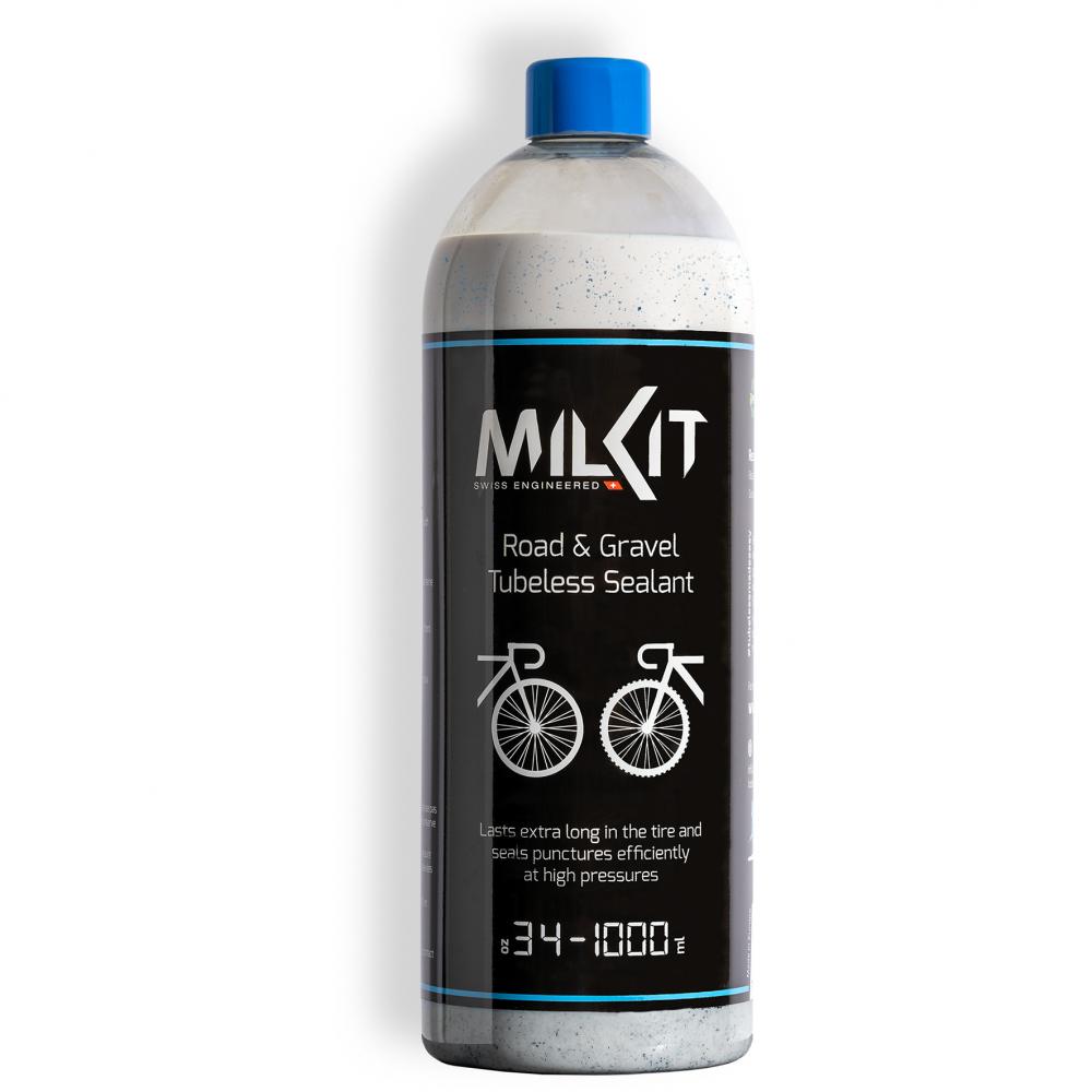 milKit Dichtmilch Road+Gravel Sealant 1000 ml - zuverlässige Tubeless-Dichtung für hohe Drücke