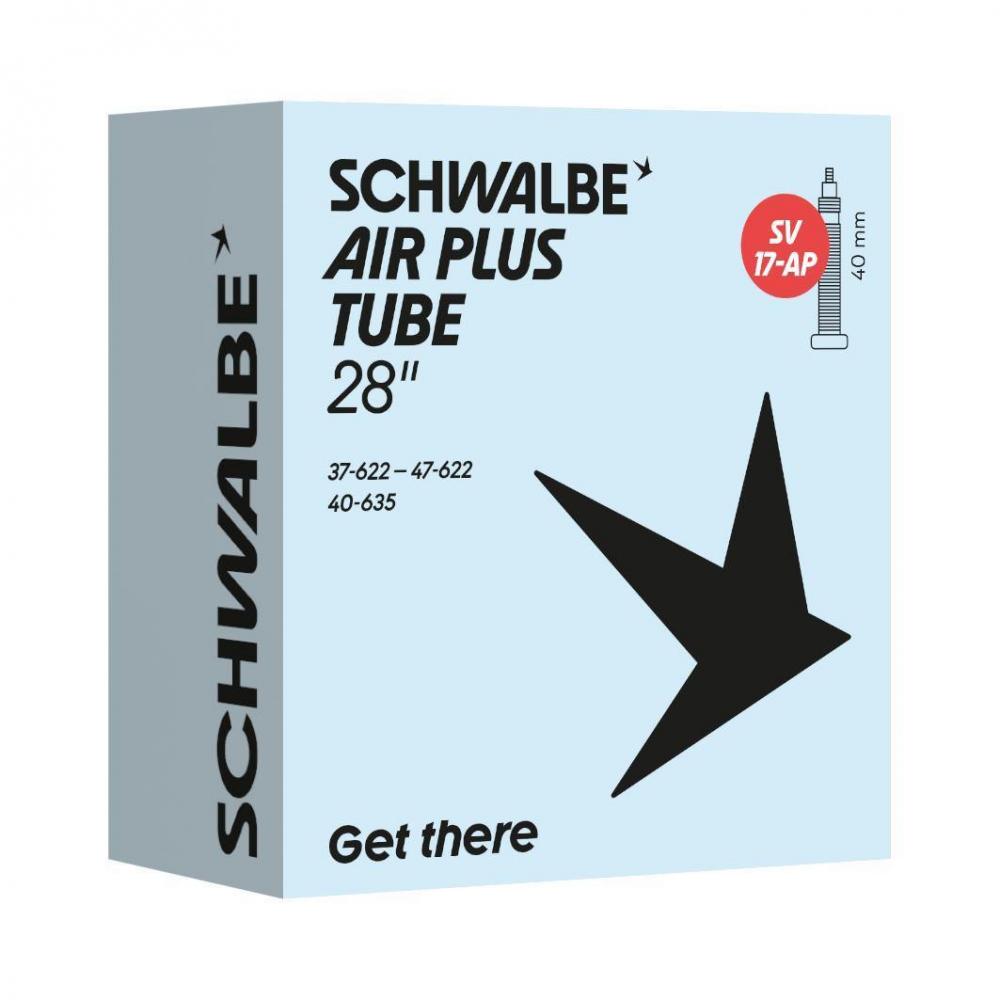 Schwalbe Air Plus SV17-AP Fahrradschlauch 28 Zoll - Höhere Lufthaltigkeit