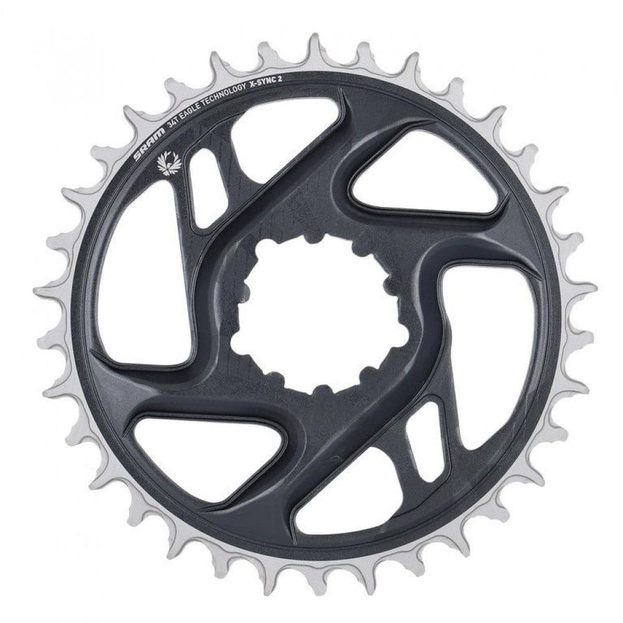 SRAM X-Sync 2 Eagle Kettenblatt 34T Direct Mount 6mm Offset - MTB Chainring grau