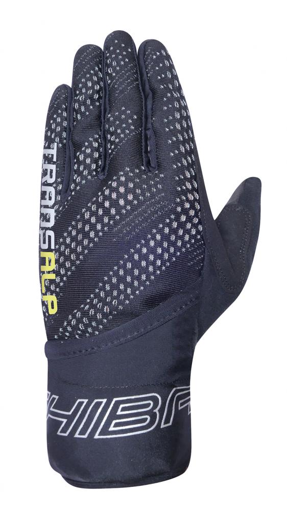 CHIBA Transalp - Radhandschuhe schwarz, Größe M, mit Gelpolster & Regenüberzug