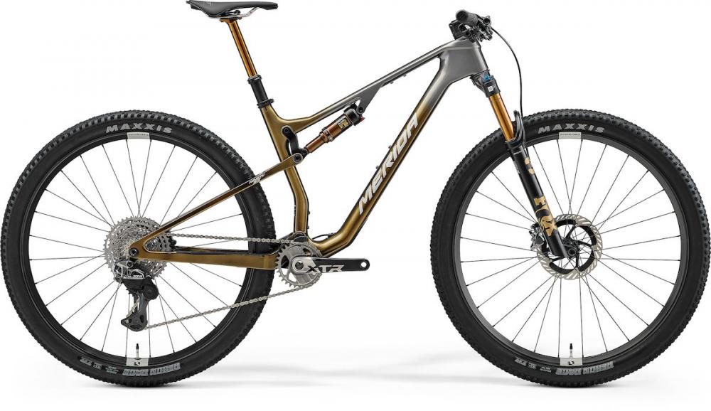 Merida NINETY-SIX 9000 L grau gunmetal grey/gold(silver) - leistungsstarkes Fully für Cross-Country