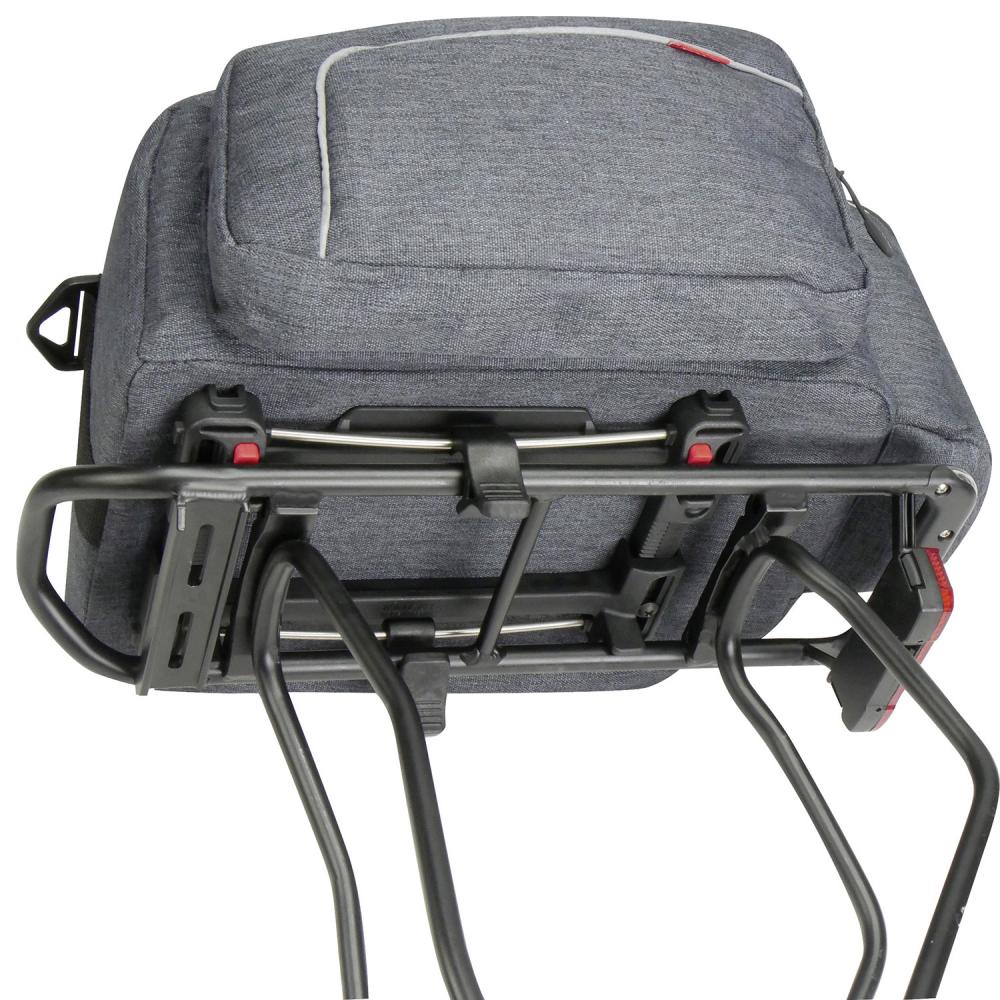 KlickFix Zubehörhalter UNIKLIP 2 schwarz für Gepäckträgermontage Größe 3,7x22x17 cm