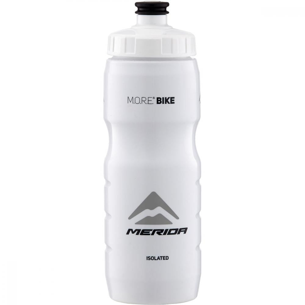 Merida Trinkflasche Thermo 650 ml Weiß/Grau - Auslaufsichere Thermoflasche für Radfahrer