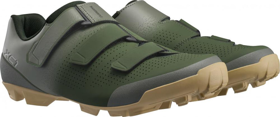 SHIMANO Fahrradschuhe XC102 Herren/Damen MTB SPD Größe 47 ? rutschfeste XC-Außensohle, Grün
