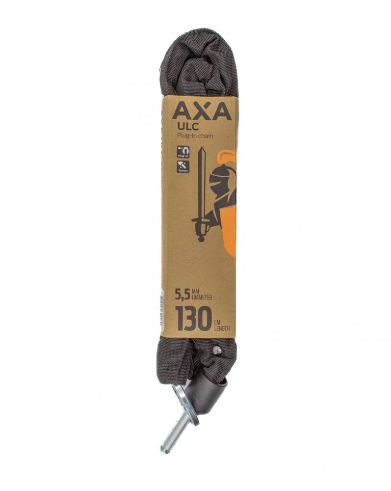 AXA Plug-In-Kette ULC 130 cm - Einsteckkette für Ringschlösser mit maximaler Sicherheit - Kette für Rahmenschloss