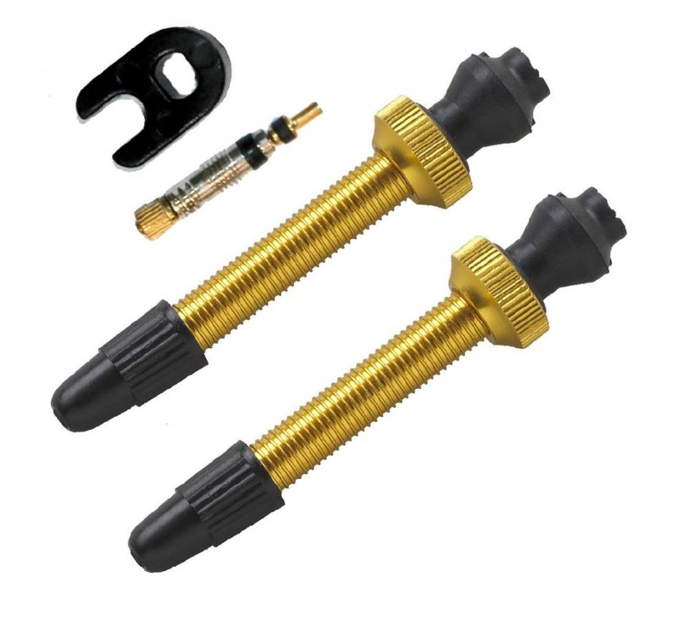 Tubelessventil Alu Sv 45mm Gold Ve 2 Stück