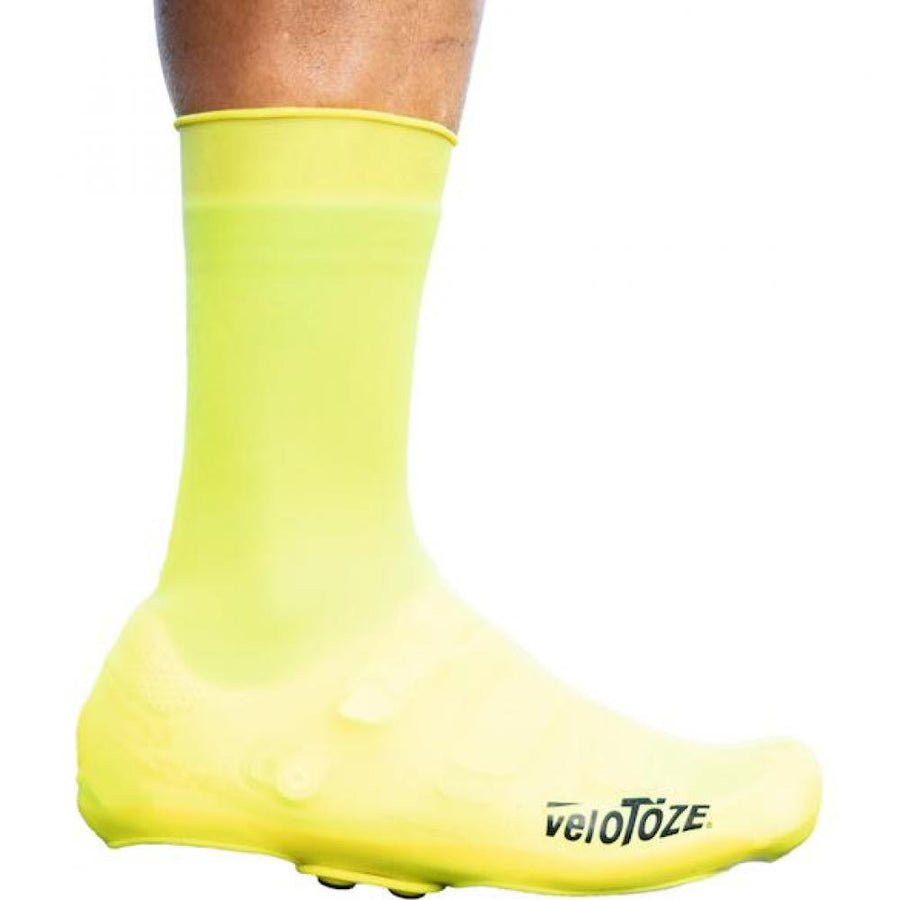 VeloToze Silicone Snap Road Überschuh S (37-40) Neongelb - Wasser- und Windschutz
