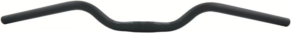 Ergotec Lenkerbügel M-Bar M Stahl 700 mm schwarz matt, Ø 25,4 mm, 16° Biegung  robuster Fahrradlenker für komfortable Sitzposition