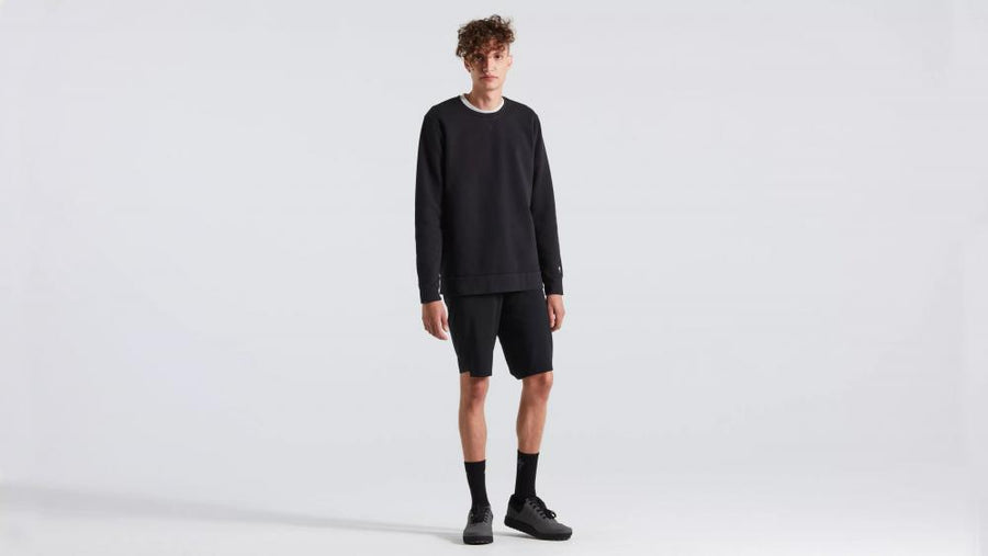 LEGACY Herren Crewneck Langarm Shirt Schwarz - Premium Longsleeve für Sport & Freizeit - Shirts