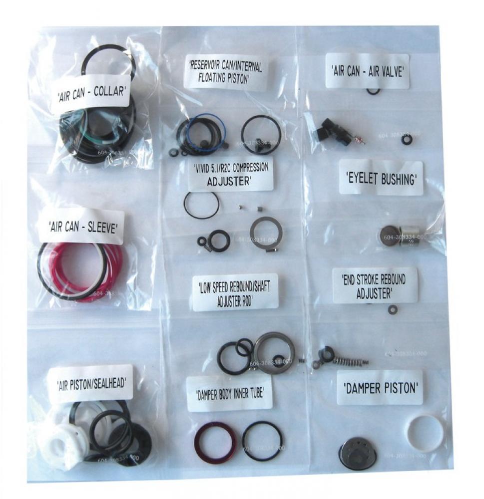 RockShox HR ServiceKit Full-Vivid Air 2011: Dichtungen und Ersatzteile für Fahrrad-Hinterbaudämpfer.