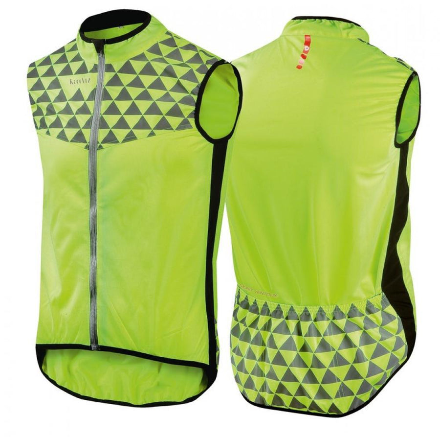 Wowow Sicherheitsweste Mont Ventoux gelb mit reflektierendes Band XS